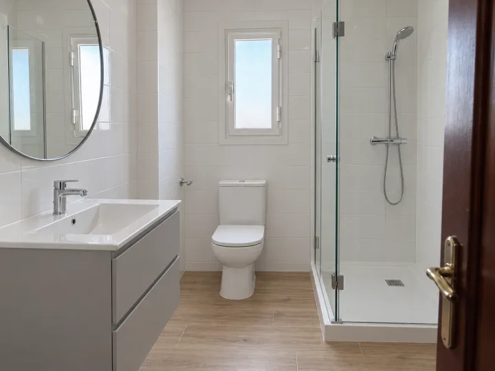 Baño reformado en Casares: después de la obra