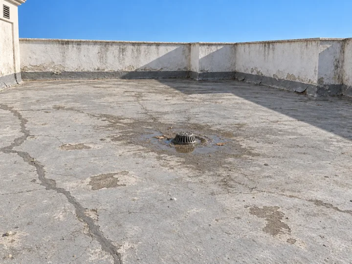 Cubierta impermeabilizada en Estepona: antes de la obra